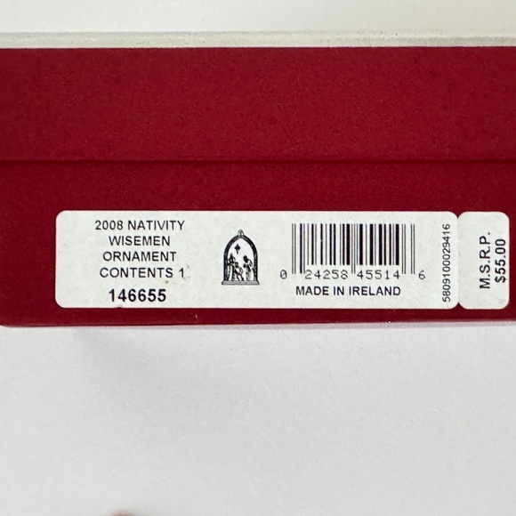 Waterford Crystal 2008 Christmas Ornament w/ Enhancer & Box - Nativity Wise Men - Picture 3 of 3